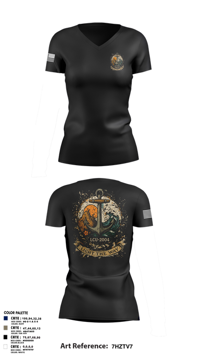 LCU-2004 59546896 Women's Short Sleeve V-neck Shirt - 15