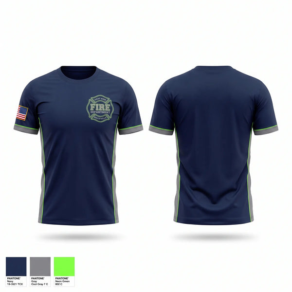 Short Sleeve Performance Shirt, East Side Fire Department (Belleville), Fire Department, Teamtime, Team time, sublimation, custom sports apparel, team uniforms, spirit wear, spiritwear, sports uniforms, custom shirts, team store, custom team store, fundraiser sports, apparel fundraiser