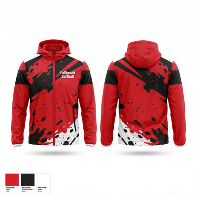 Fallbrook softball Windbreaker - 1