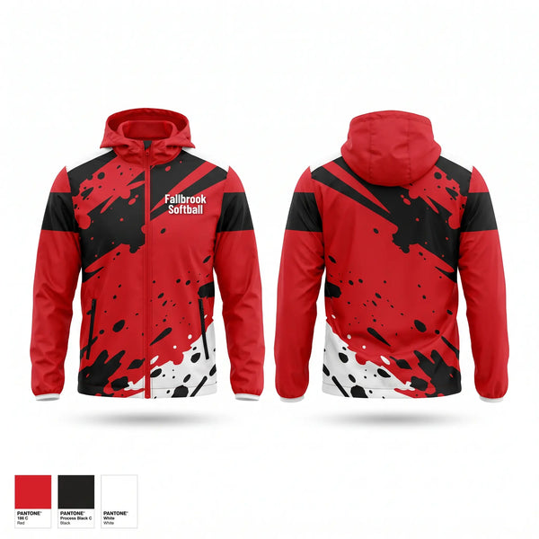 Windbreaker, Fallbrook softball, Softball, Teamtime, Team time, sublimation, custom sports apparel, team uniforms, spirit wear, spiritwear, sports uniforms, custom shirts, team store, custom team store, fundraiser sports, apparel fundraiser