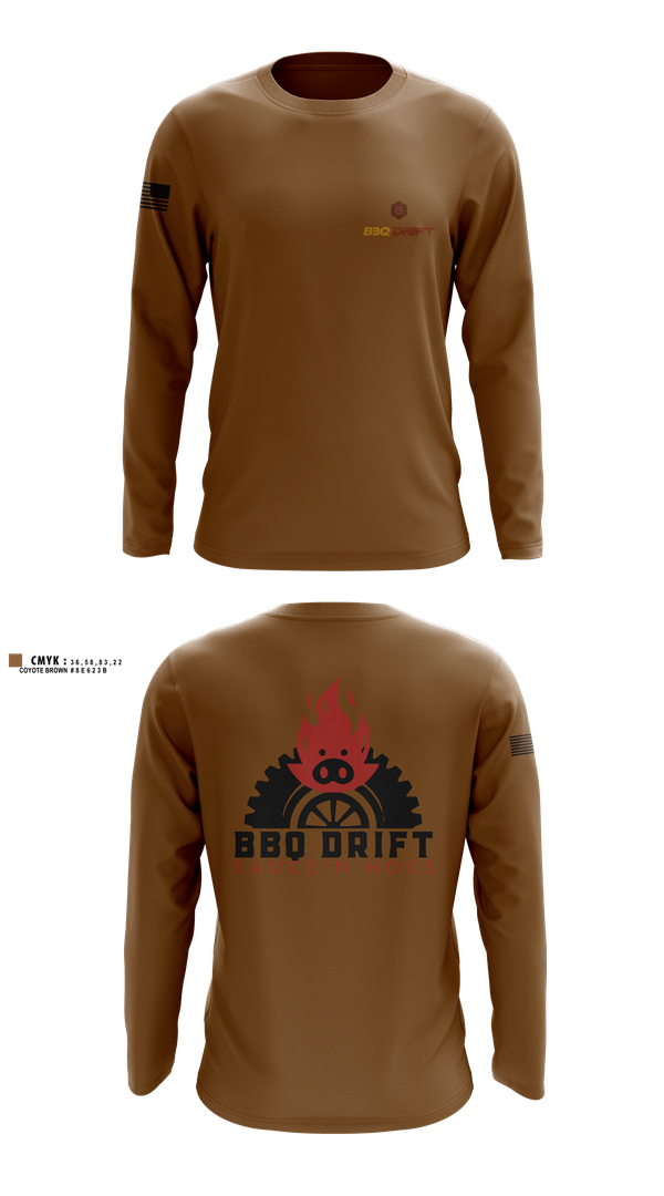 Long Sleeve Performance Shirt, BBQ Drift, , Teamtime, Team time, sublimation, custom sports apparel, team uniforms, spirit wear, spiritwear, sports uniforms, custom shirts, team store, custom team store, fundraiser sports, apparel fundraiser