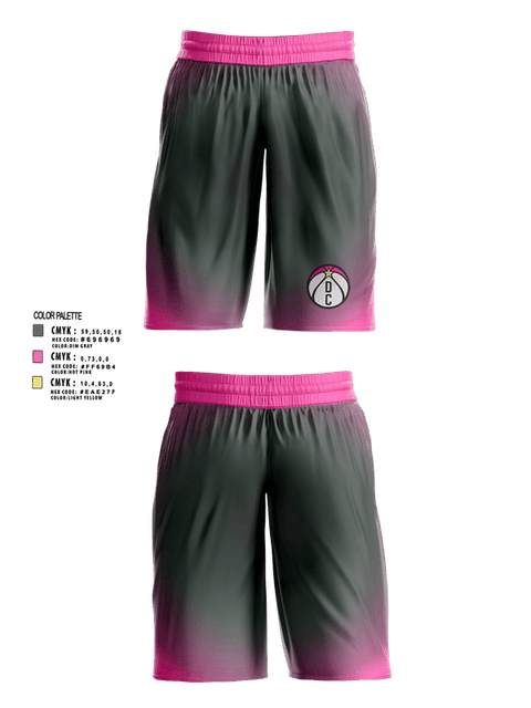 Womens Basketball Shorts, DC Hoops, Women's Basketball, Teamtime, Team time, sublimation, custom sports apparel, team uniforms, spirit wear, spiritwear, sports uniforms, custom shirts, team store, custom team store, fundraiser sports, apparel fundraiser