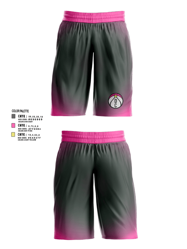 Womens Basketball Shorts, DC Hoops, Women's Basketball, Teamtime, Team time, sublimation, custom sports apparel, team uniforms, spirit wear, spiritwear, sports uniforms, custom shirts, team store, custom team store, fundraiser sports, apparel fundraiser