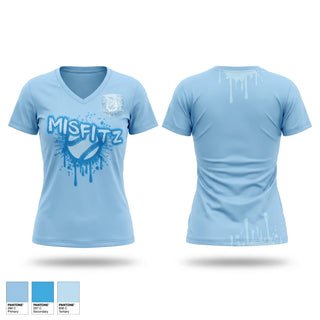 Womens Short Sleeve Vneck Shirt, MISFITZ, Softball, Teamtime, Team time, sublimation, custom sports apparel, team uniforms, spirit wear, spiritwear, sports uniforms, custom shirts, team store, custom team store, fundraiser sports, apparel fundraiser