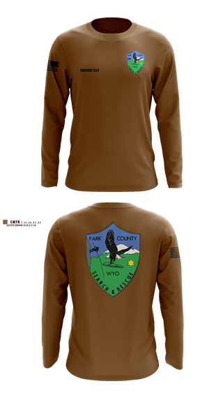 Long Sleeve Performance Shirt, Park County Search and rescue, EMS/EMT, Teamtime, Team time, sublimation, custom sports apparel, team uniforms, spirit wear, spiritwear, sports uniforms, custom shirts, team store, custom team store, fundraiser sports, apparel fundraiser
