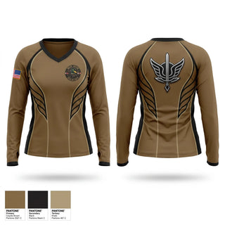 Womens Long Sleeve Vneck Shirt, 112th SIG BN (SO)(A), Army, Teamtime, Team time, sublimation, custom sports apparel, team uniforms, spirit wear, spiritwear, sports uniforms, custom shirts, team store, custom team store, fundraiser sports, apparel fundraiser