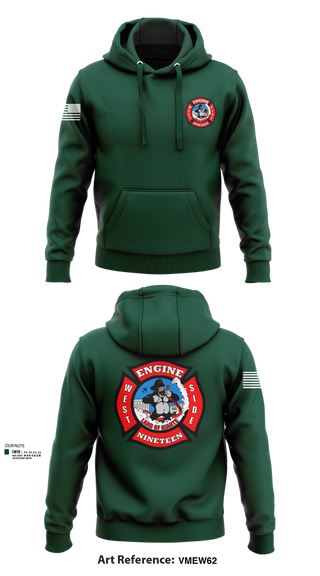 Hoodie, Station 19, Fire Department, Teamtime, Team time, sublimation, custom sports apparel, team uniforms, spirit wear, spiritwear, sports uniforms, custom shirts, team store, custom team store, fundraiser sports, apparel fundraiser