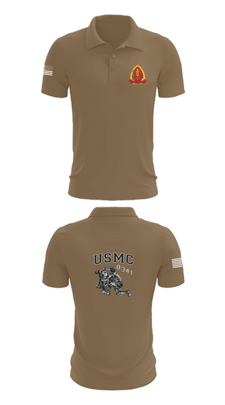 Short Sleeve Performance Polo, 1st Bn 2mar 2nd MarDiv, , Teamtime, Team time, sublimation, custom sports apparel, team uniforms, spirit wear, spiritwear, sports uniforms, custom shirts, team store, custom team store, fundraiser sports, apparel fundraiser