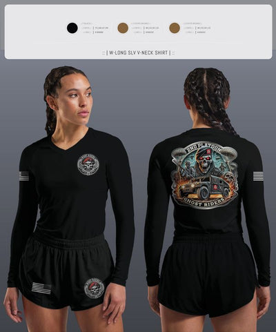 Ghost Riders 85736262 Women's Long Sleeve V-neck Shirt - 5