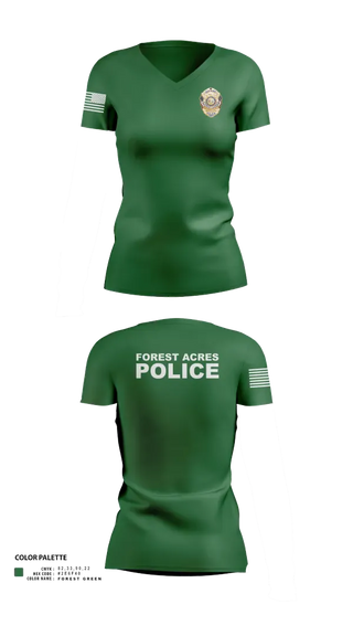 Womens Short Sleeve Vneck Shirt, FOREST ACRES POLICE DEPARTMENT, Police, Teamtime, Team time, sublimation, custom sports apparel, team uniforms, spirit wear, spiritwear, sports uniforms, custom shirts, team store, custom team store, fundraiser sports, apparel fundraiser