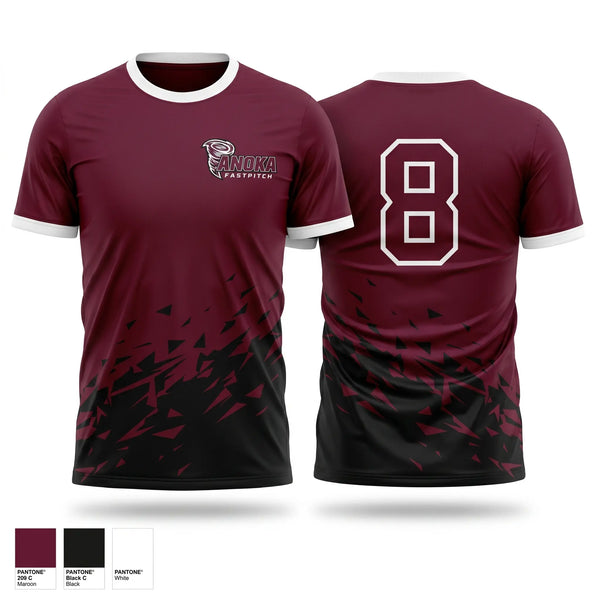 Short Sleeve Performance Shirt, Anoka Tornadoes, Softball, Teamtime, Team time, sublimation, custom sports apparel, team uniforms, spirit wear, spiritwear, sports uniforms, custom shirts, team store, custom team store, fundraiser sports, apparel fundraiser