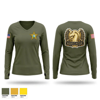 Womens Long Sleeve Vneck Shirt, CNT, Police, Teamtime, Team time, sublimation, custom sports apparel, team uniforms, spirit wear, spiritwear, sports uniforms, custom shirts, team store, custom team store, fundraiser sports, apparel fundraiser