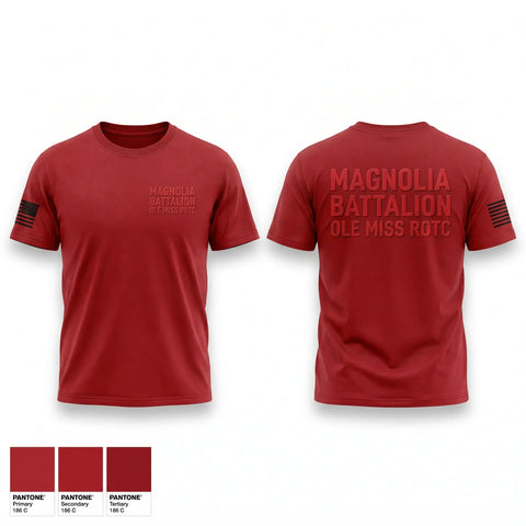 Old School Cotton Feel Shirt, Magnolia Battalion Ole Miss ROTC, Army, Teamtime, Team time, sublimation, custom sports apparel, team uniforms, spirit wear, spiritwear, sports uniforms, custom shirts, team store, custom team store, fundraiser sports, apparel fundraiser