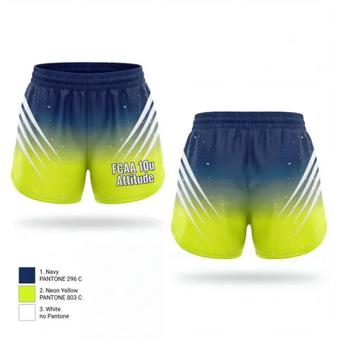 Womens Shorts, FCAA 10u Attitude, Softball, Teamtime, Team time, sublimation, custom sports apparel, team uniforms, spirit wear, spiritwear, sports uniforms, custom shirts, team store, custom team store, fundraiser sports, apparel fundraiser