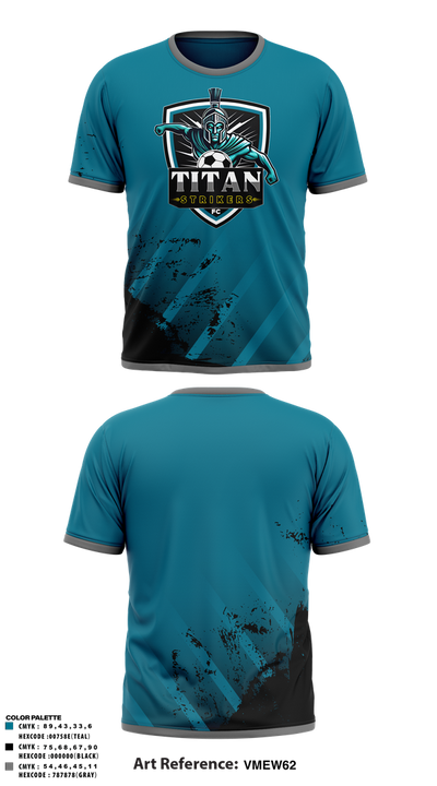 Titan Strikers FC 22139640 Short Sleeve Performance Shirt - 1