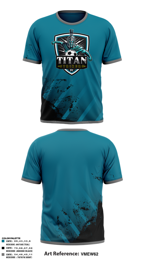 Short Sleeve Performance Shirt, Titan Strikers FC, Men's Soccer, Teamtime, Team time, sublimation, custom sports apparel, team uniforms, spirit wear, spiritwear, sports uniforms, custom shirts, team store, custom team store, fundraiser sports, apparel fundraiser