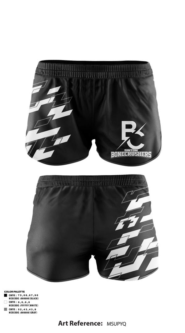 Track Shorts, Sinton Bonecrushers, , Teamtime, Team time, sublimation, custom sports apparel, team uniforms, spirit wear, spiritwear, sports uniforms, custom shirts, team store, custom team store, fundraiser sports, apparel fundraiser