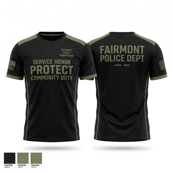 Short Sleeve Performance Shirt, Fairmont Police Department, Police, Teamtime, Team time, sublimation, custom sports apparel, team uniforms, spirit wear, spiritwear, sports uniforms, custom shirts, team store, custom team store, fundraiser sports, apparel fundraiser