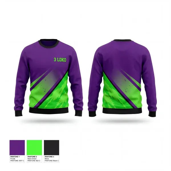 Crew Neck Sweatshirt, 3 LOKO, , Teamtime, Team time, sublimation, custom sports apparel, team uniforms, spirit wear, spiritwear, sports uniforms, custom shirts, team store, custom team store, fundraiser sports, apparel fundraiser