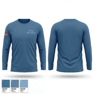 Long Sleeve Performance Shirt, Lions Battalion, Army, Teamtime, Team time, sublimation, custom sports apparel, team uniforms, spirit wear, spiritwear, sports uniforms, custom shirts, team store, custom team store, fundraiser sports, apparel fundraiser