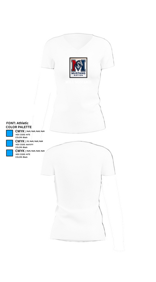 Womens Short Sleeve Vneck Shirt, Mull Mustangs, Men's Basketball, Teamtime, Team time, sublimation, custom sports apparel, team uniforms, spirit wear, spiritwear, sports uniforms, custom shirts, team store, custom team store, fundraiser sports, apparel fundraiser