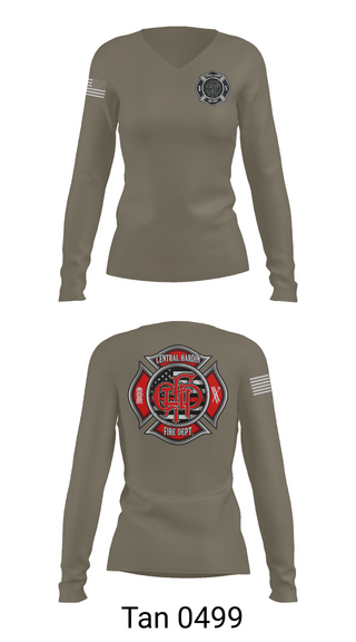 Womens Long Sleeve Vneck Shirt, Central, , Teamtime, Team time, sublimation, custom sports apparel, team uniforms, spirit wear, spiritwear, sports uniforms, custom shirts, team store, custom team store, fundraiser sports, apparel fundraiser