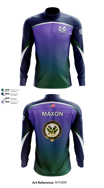 Rochester Curling Club Quarter Zip Jacket - 100