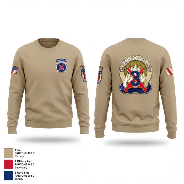 Crew Neck Sweatshirt, 3rd Brigade, 10th Mountain Division, Army, Teamtime, Team time, sublimation, custom sports apparel, team uniforms, spirit wear, spiritwear, sports uniforms, custom shirts, team store, custom team store, fundraiser sports, apparel fundraiser