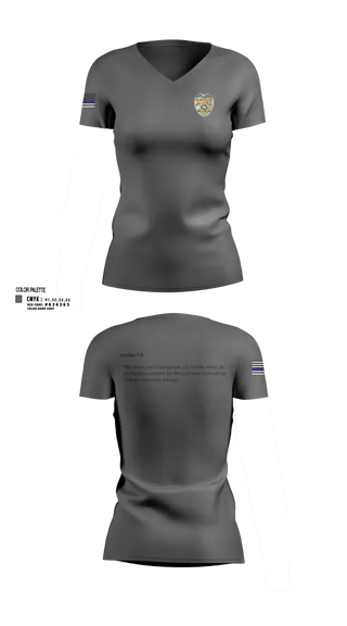 Womens Short Sleeve Vneck Shirt, Wakarusa police, Police, Teamtime, Team time, sublimation, custom sports apparel, team uniforms, spirit wear, spiritwear, sports uniforms, custom shirts, team store, custom team store, fundraiser sports, apparel fundraiser