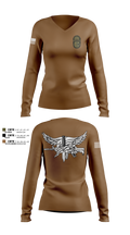 DAUPHIN COUNTY CRT 14886529 Women's Long Sleeve V-neck Shirt - 102