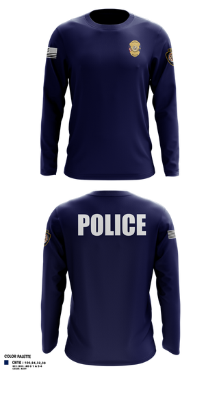 Long Sleeve Performance Shirt, Otoe-Missouria Police Department, Police, Teamtime, Team time, sublimation, custom sports apparel, team uniforms, spirit wear, spiritwear, sports uniforms, custom shirts, team store, custom team store, fundraiser sports, apparel fundraiser