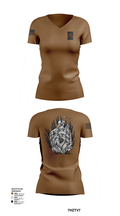 Border patrol 16700191 Women's Short Sleeve V-neck Shirt - 101