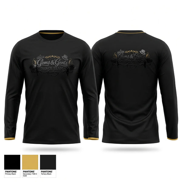 Long Sleeve Performance Shirt, Gems and gents, Cheer, Teamtime, Team time, sublimation, custom sports apparel, team uniforms, spirit wear, spiritwear, sports uniforms, custom shirts, team store, custom team store, fundraiser sports, apparel fundraiser