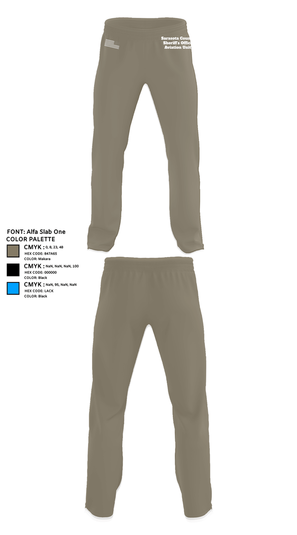 Sweatpants, Sarasota County Sheriff’s Office Aviation Unit, Police, Teamtime, Team time, sublimation, custom sports apparel, team uniforms, spirit wear, spiritwear, sports uniforms, custom shirts, team store, custom team store, fundraiser sports, apparel fundraiser