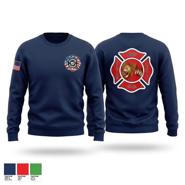 Crew Neck Sweatshirt, Company 52, Fire Department, Teamtime, Team time, sublimation, custom sports apparel, team uniforms, spirit wear, spiritwear, sports uniforms, custom shirts, team store, custom team store, fundraiser sports, apparel fundraiser