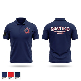Short Sleeve Performance Polo, Quantico Fire and Emergency Services, Fire Department, Teamtime, Team time, sublimation, custom sports apparel, team uniforms, spirit wear, spiritwear, sports uniforms, custom shirts, team store, custom team store, fundraiser sports, apparel fundraiser