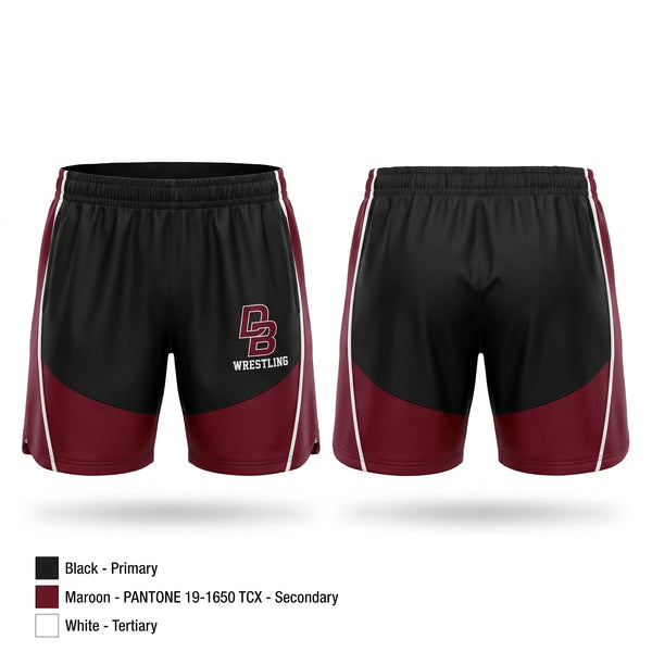Womens Shorts, Don Bosco Ironmen Wrestling, Wrestling, Teamtime, Team time, sublimation, custom sports apparel, team uniforms, spirit wear, spiritwear, sports uniforms, custom shirts, team store, custom team store, fundraiser sports, apparel fundraiser