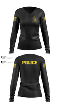Quinton Police Department 78432934 Women's Long Sleeve V-neck Shirt - 2