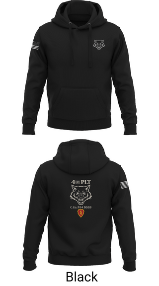 Hoodie, C Co. 524 DSSB, Army, Teamtime, Team time, sublimation, custom sports apparel, team uniforms, spirit wear, spiritwear, sports uniforms, custom shirts, team store, custom team store, fundraiser sports, apparel fundraiser