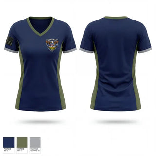 Womens Short Sleeve Vneck Shirt, Ashville Police Department, Police, Teamtime, Team time, sublimation, custom sports apparel, team uniforms, spirit wear, spiritwear, sports uniforms, custom shirts, team store, custom team store, fundraiser sports, apparel fundraiser