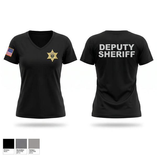 Womens Short Sleeve Vneck Shirt, Windsor county sheriff’s department, Police, Teamtime, Team time, sublimation, custom sports apparel, team uniforms, spirit wear, spiritwear, sports uniforms, custom shirts, team store, custom team store, fundraiser sports, apparel fundraiser