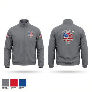 Windbreaker, Marion County EMS, EMS/EMT, Teamtime, Team time, sublimation, custom sports apparel, team uniforms, spirit wear, spiritwear, sports uniforms, custom shirts, team store, custom team store, fundraiser sports, apparel fundraiser