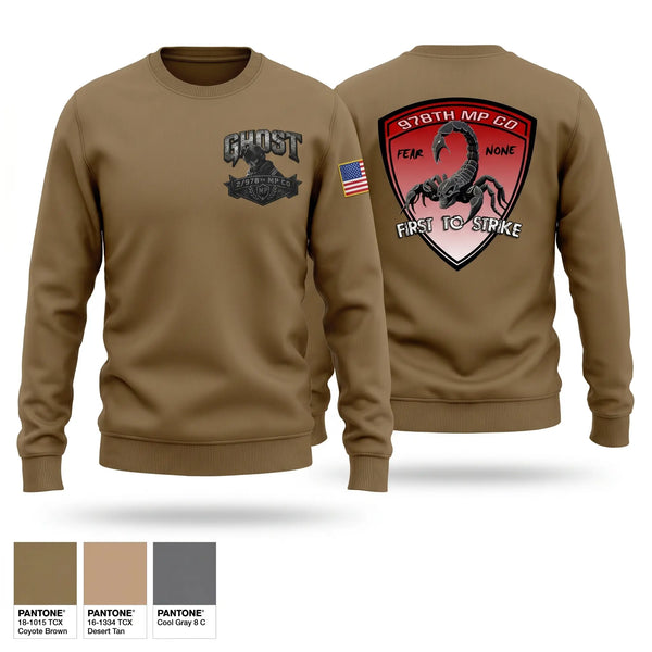 Crew Neck Sweatshirt, 2nd Platoon 978th MP Co, Army, Teamtime, Team time, sublimation, custom sports apparel, team uniforms, spirit wear, spiritwear, sports uniforms, custom shirts, team store, custom team store, fundraiser sports, apparel fundraiser