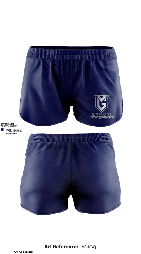 Womens Shorts, Valley Sports Academy Guardians, Spirit Store, Teamtime, Team time, sublimation, custom sports apparel, team uniforms, spirit wear, spiritwear, sports uniforms, custom shirts, team store, custom team store, fundraiser sports, apparel fundraiser