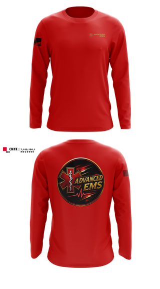Long Sleeve Performance Shirt, Advanced EMS, EMS/EMT, Teamtime, Team time, sublimation, custom sports apparel, team uniforms, spirit wear, spiritwear, sports uniforms, custom shirts, team store, custom team store, fundraiser sports, apparel fundraiser