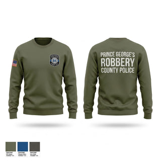 Crew Neck Sweatshirt, Prince George's County Police Robbery Unit, Police, Teamtime, Team time, sublimation, custom sports apparel, team uniforms, spirit wear, spiritwear, sports uniforms, custom shirts, team store, custom team store, fundraiser sports, apparel fundraiser