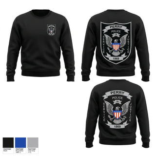 Crew Neck Sweatshirt, PERRY POLICE DEPARTMENT, Police, Teamtime, Team time, sublimation, custom sports apparel, team uniforms, spirit wear, spiritwear, sports uniforms, custom shirts, team store, custom team store, fundraiser sports, apparel fundraiser