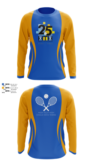 Long Sleeve Performance Shirt, High Tech High - Chula Vista Tennis, Tennis, Teamtime, Team time, sublimation, custom sports apparel, team uniforms, spirit wear, spiritwear, sports uniforms, custom shirts, team store, custom team store, fundraiser sports, apparel fundraiser
