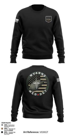 Crew Neck Sweatshirt, WV ARNG Med Det, , Teamtime, Team time, sublimation, custom sports apparel, team uniforms, spirit wear, spiritwear, sports uniforms, custom shirts, team store, custom team store, fundraiser sports, apparel fundraiser