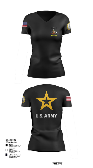 Womens Short Sleeve Vneck Shirt, University of Toledo Army Marksmanship Unit, Army, Teamtime, Team time, sublimation, custom sports apparel, team uniforms, spirit wear, spiritwear, sports uniforms, custom shirts, team store, custom team store, fundraiser sports, apparel fundraiser